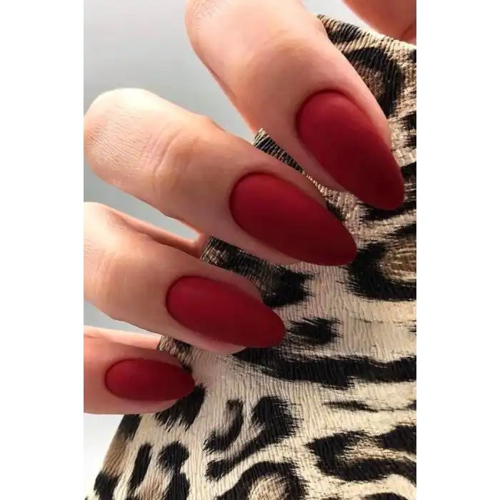 Kırmızı Renk 24lü Takma Tırnak Seti