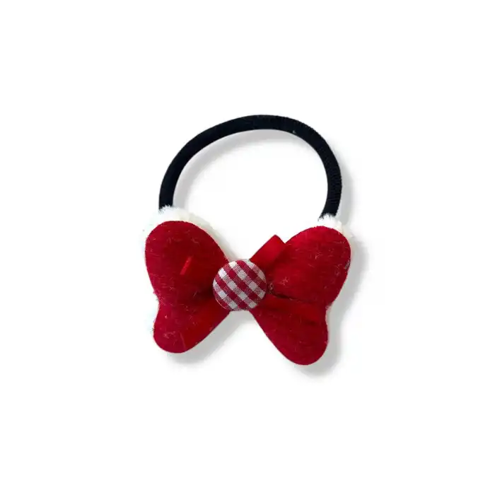 Kırmızı Renk Kurdele Figürlü Lastik Toka