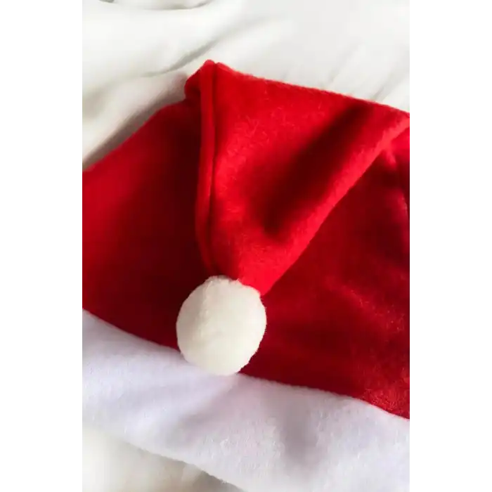 Kırmızı Renk Noel Baba Şapkası