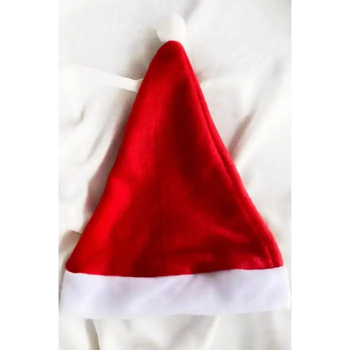 Kırmızı Renk Noel Baba Şapkası