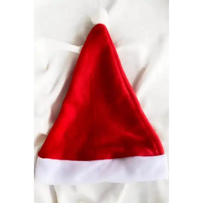 Kırmızı Renk Noel Baba Şapkası