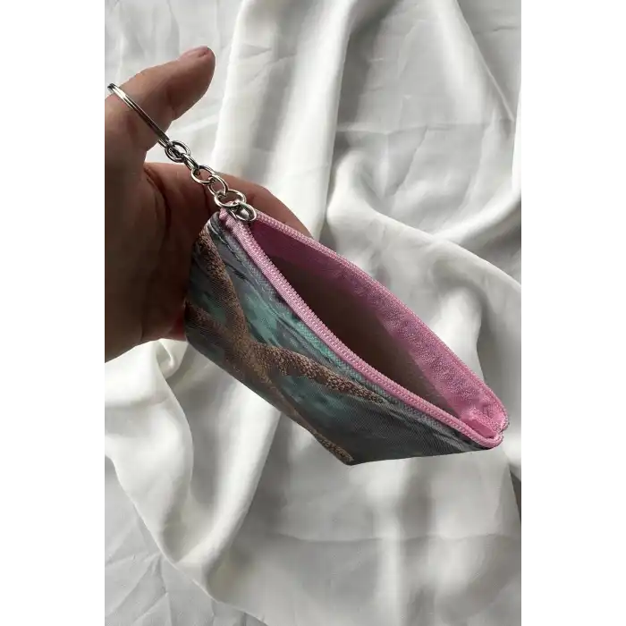 Koyu Yeşil Renk Deniz Yıldızı Figürlü Anahtarlık /Cüzdan