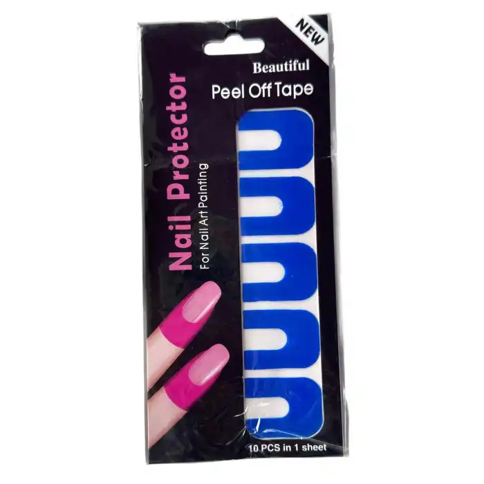 Lacivert Renk 10lu Oje Koruyucu Soyulabilir Manikür Bandı