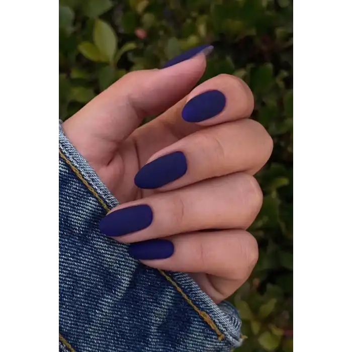 Lacivert Renk 12li Takma Takma Tırnak (Yapıştırıcılı)