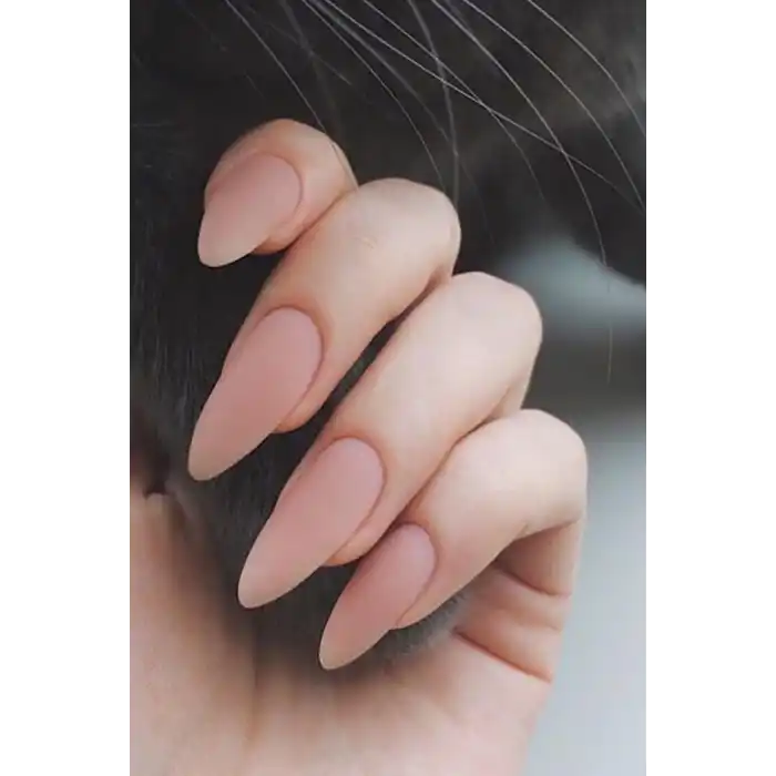 Mat Krem Renk 12li Takma Takma Tırnak