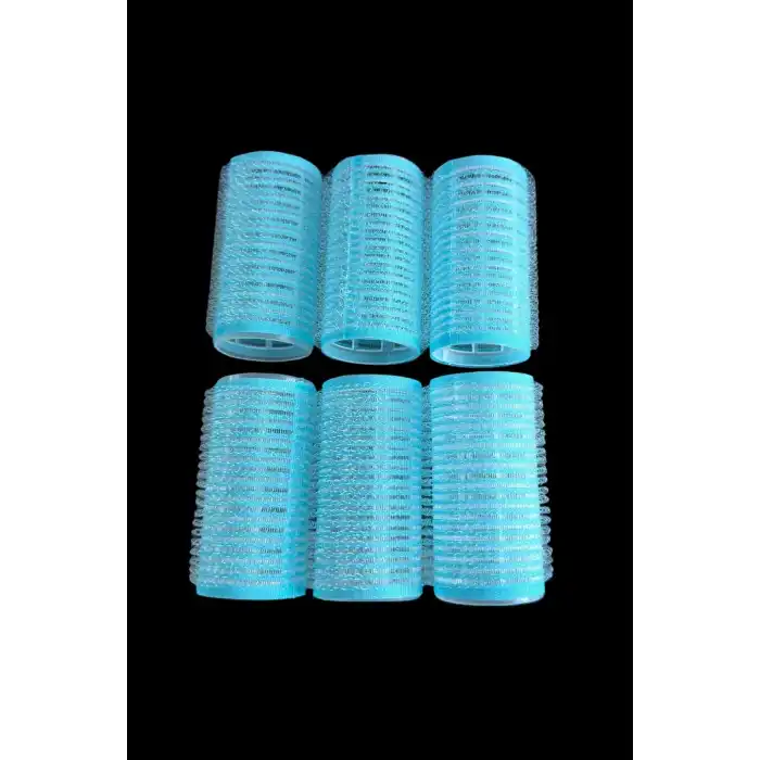 Mavi Renk 6lı Küçük Boy Bigudi Set