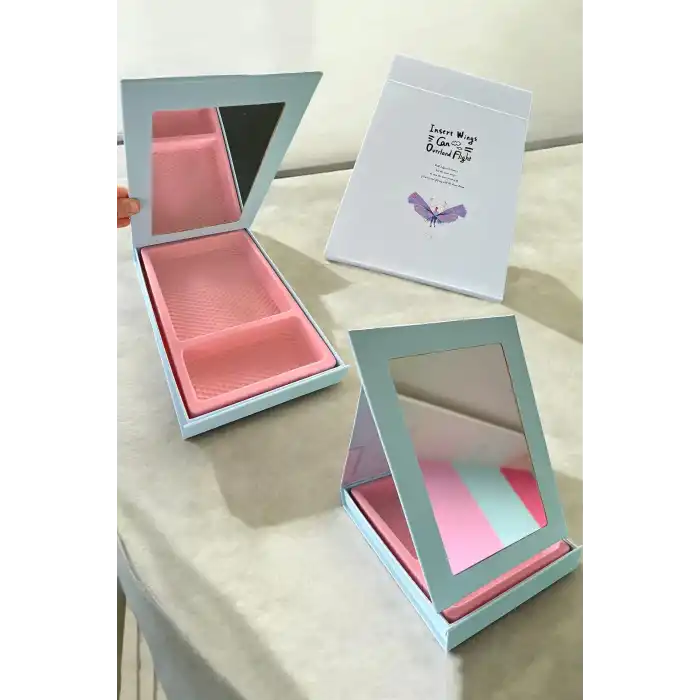 Mavi Renk Ayna Detaylı Takı Organizeri