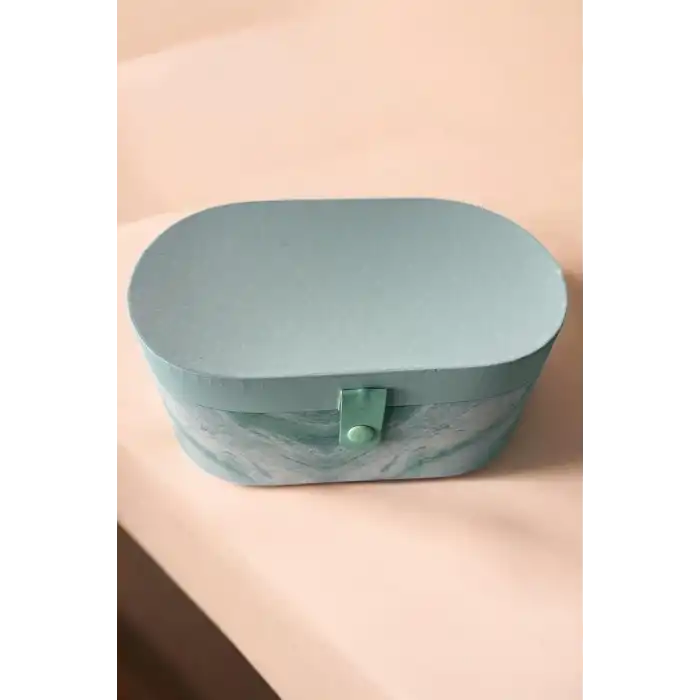 Mavi Renk Ayna Detaylı Takı Organizeri