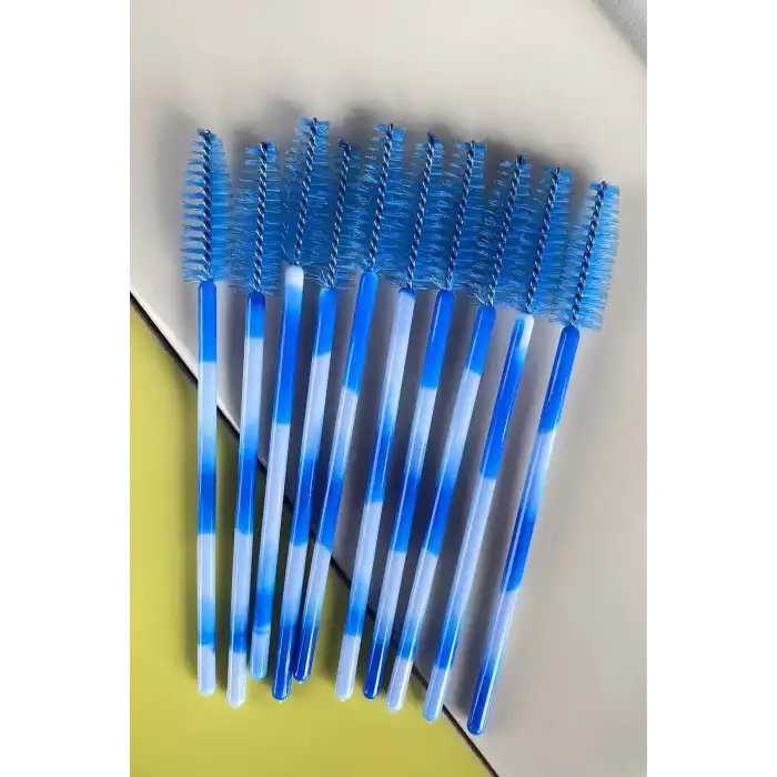 Mavi Renk Kaş Kirpik Tarama Fırçası