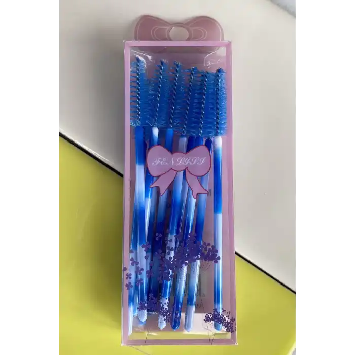 Mavi Renk Kaş Kirpik Tarama Fırçası