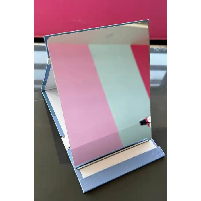 Mavi Renk Kız Figürlü Katlanabilir Masa Aynası