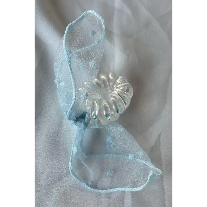 Mavi Renk Kurdele Figürlü Helezon Toka