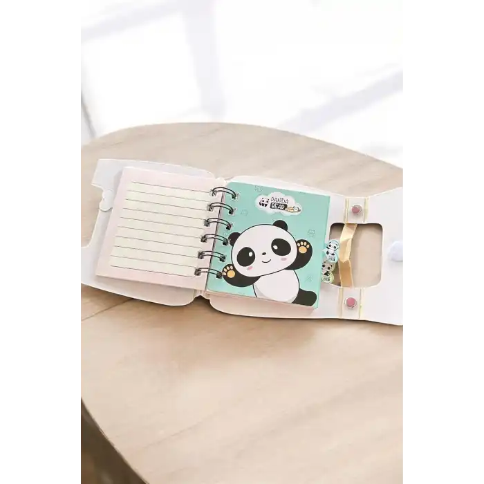Mavi Renk Panda Figürlü Not Defteri