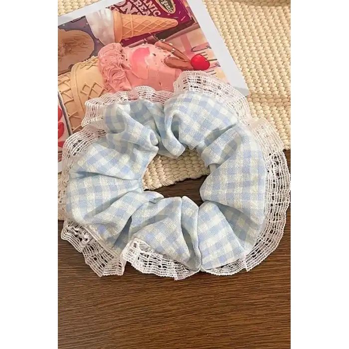 Mavi Renk Pötikare Desenli Simit Toka