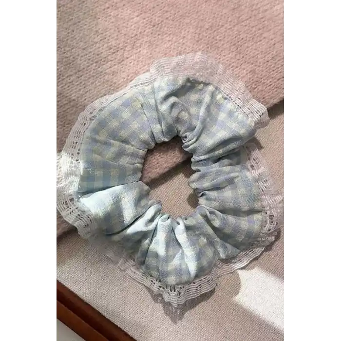 Mavi Renk Pötikare Desenli Simit Toka