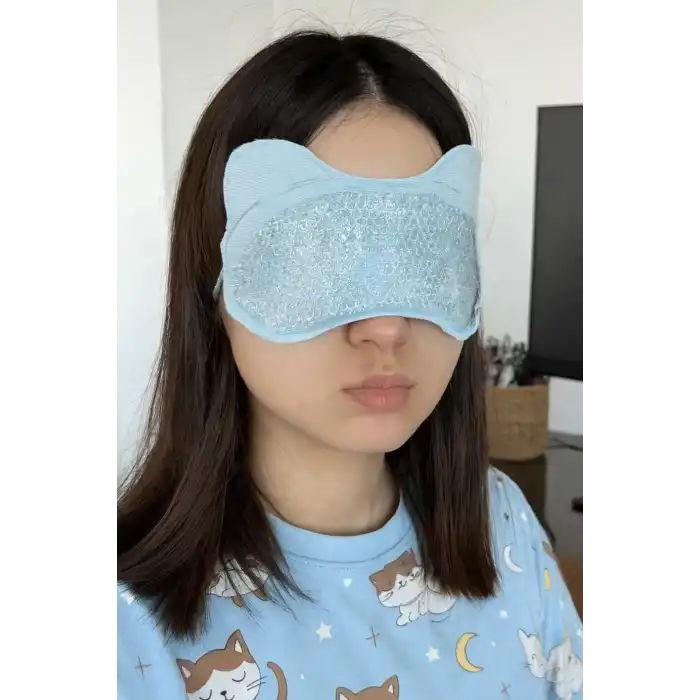 Mavi Renk Soğuk Kompres Jel Göz Altı Morlukları Azaltmaya Soğuk Sıcak Kompres Jel