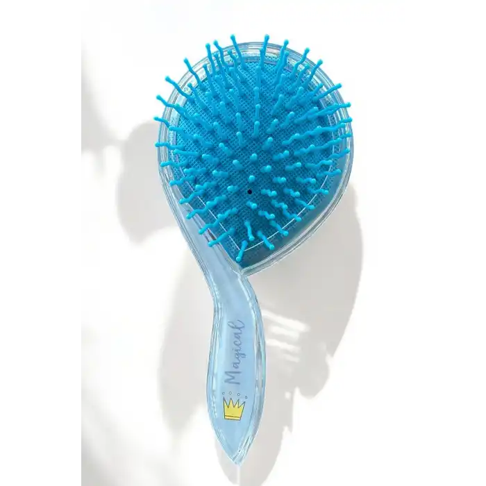 Mavi Renk Unicorn Figürlü Sim Detaylı Saç Tarama Fırçası/ Tarak