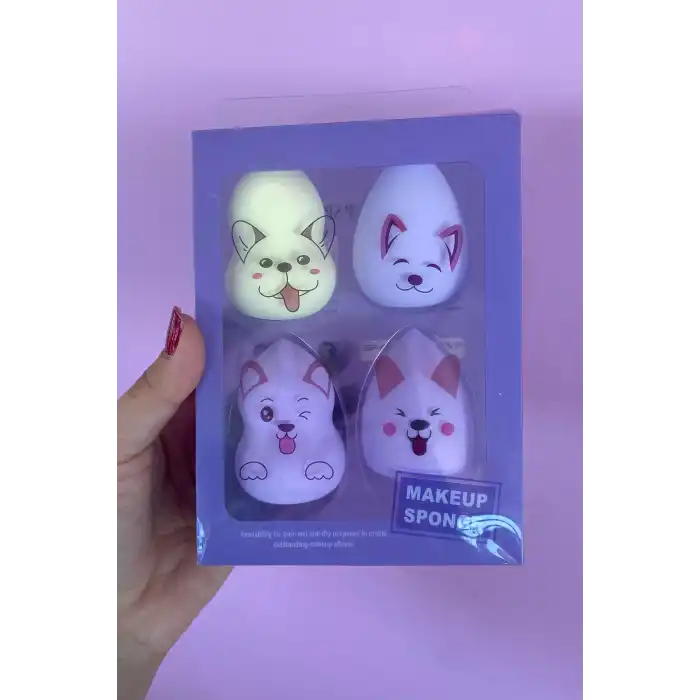 Mor Renk 4´lü Makyaj Süngeri