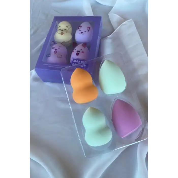 Mor Renk 4´lü Makyaj Süngeri