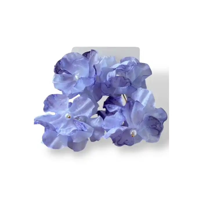 Mor Renk Çiçek Figürlü Küpe (Çift)