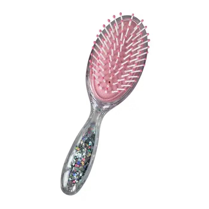 Mor Renk Kedi Figürlü Sim Detaylı Saç Tarama Fırçası/ Tarak