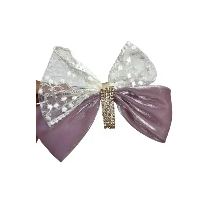 Mor Renk Kurdele Figürlü Taş Figürlü Otomat Toka