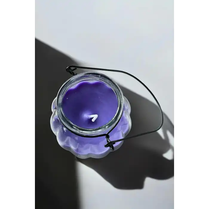 Mor Renk Lavanta Kokulu Mum