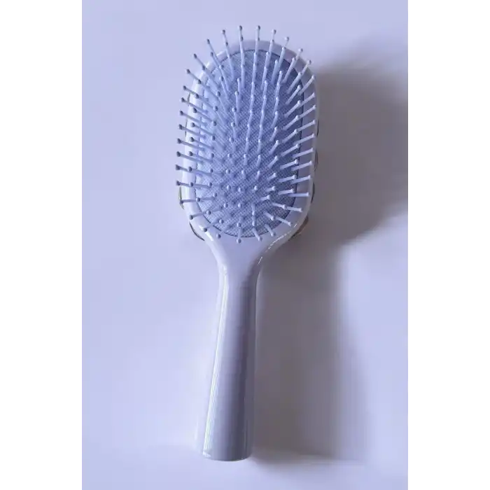 Mor Renk Taş Ve İnci Detaylı Saç Tarama Fırçası/ Tarak