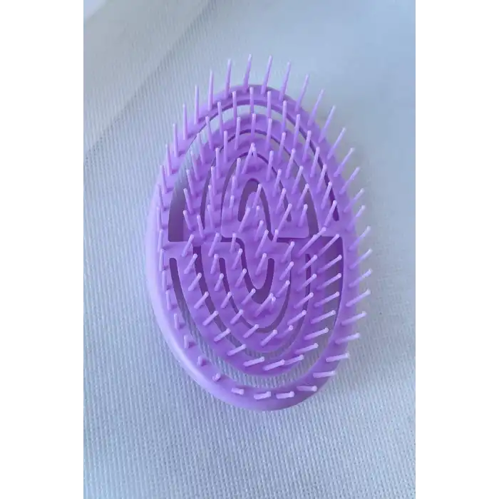 Mor Renk Taşınabilir Saç Tarama Fırçası/ Tarak