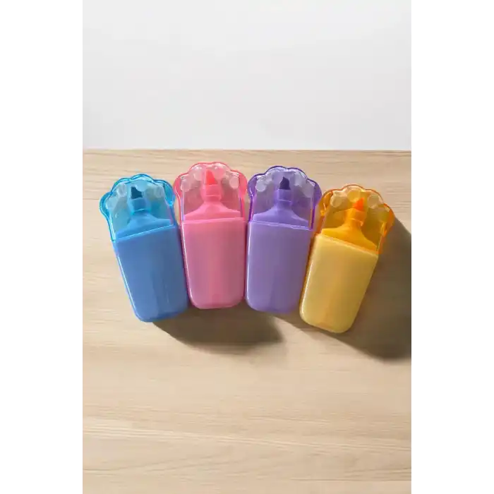 Pati Figürlü 4lü Fosforlu Kalem Set