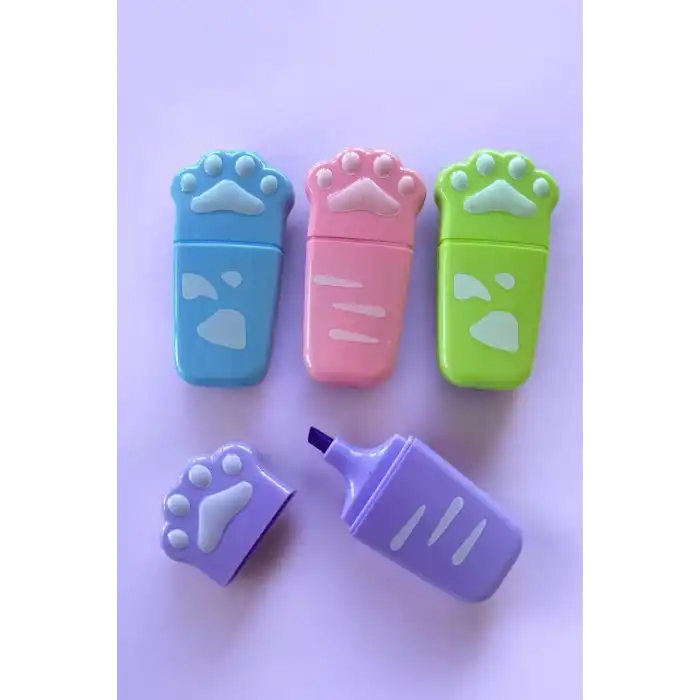 Pati Figürlü 4lü Fosforlu Kalem Set