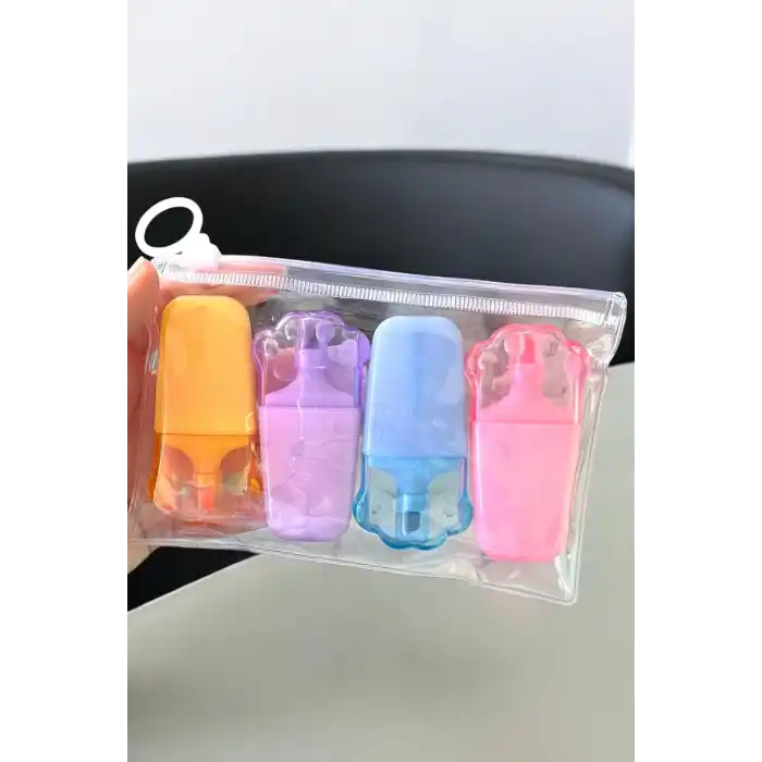 Pati Figürlü 4lü Fosforlu Kalem Set