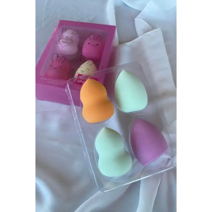 Pembe Renk 4´lü Makyaj Süngeri