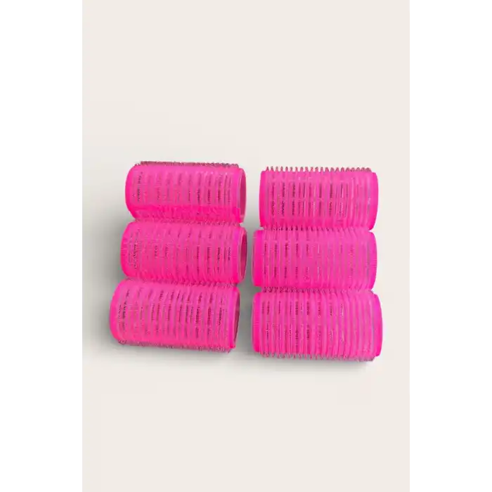 Pembe Renk 6lı Küçük Boy Bigudi Set