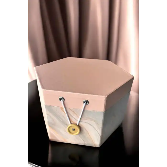 Pembe Renk Ayna Detaylı Takı Organizeri