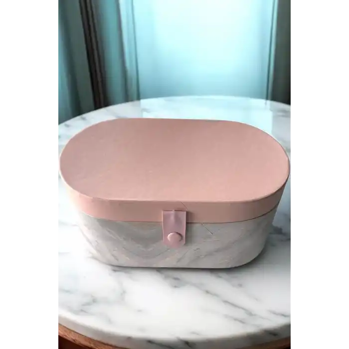 Pembe Renk Ayna Detaylı Takı Organizeri