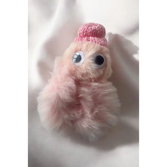 Pembe Renk Canavar Figürlü Peluş Simit Toka