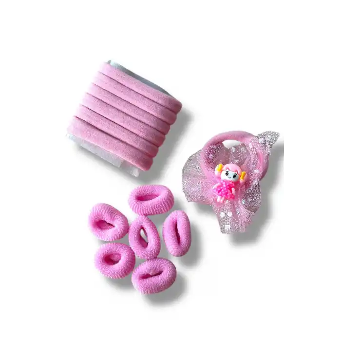 Pembe Renk Çantalı Çocuk Toka Set