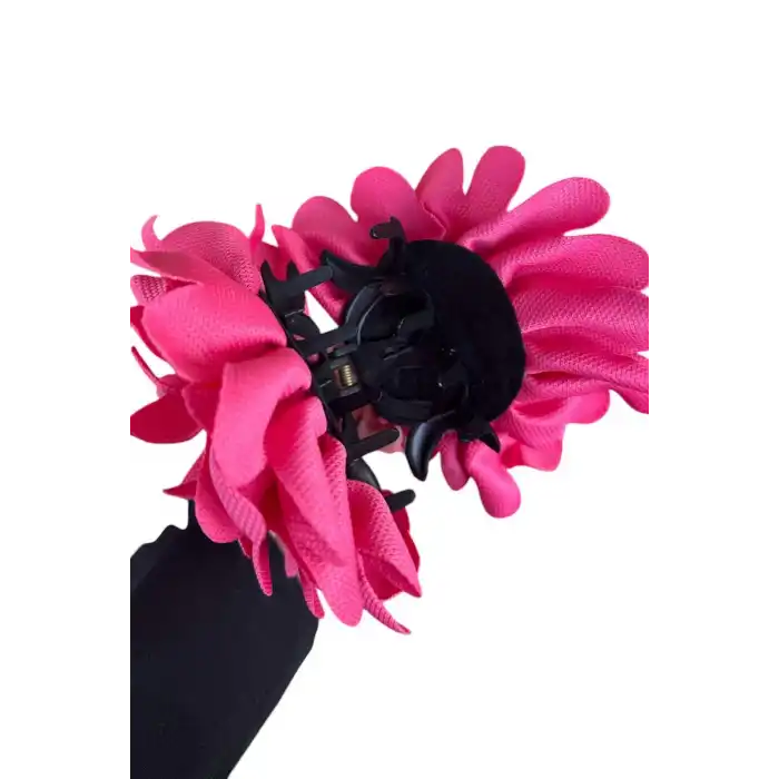 Pembe Renk Çiçek Figürlü Mandal Toka