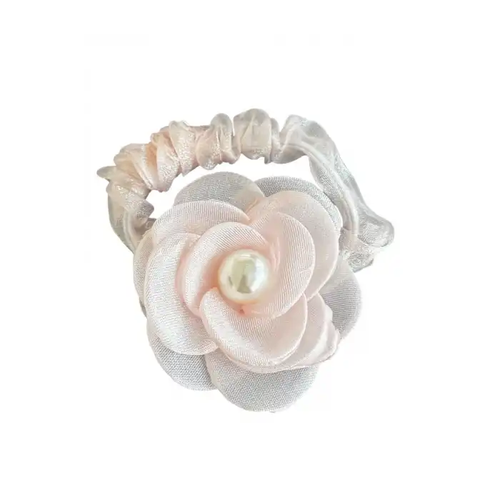 Pembe Renk Çiçek Figürlü Simit Toka