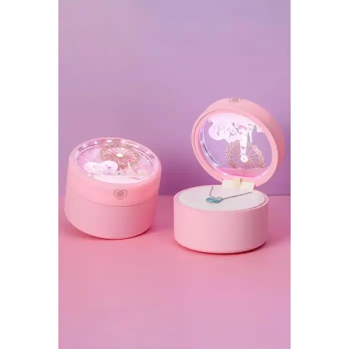 Pembe Renk Dokunmatik Işıklı Takı Organizeri