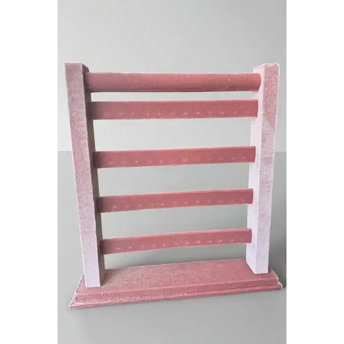 Pembe Renk Dört Katlı Küpe Düzenleyici / Organizer
