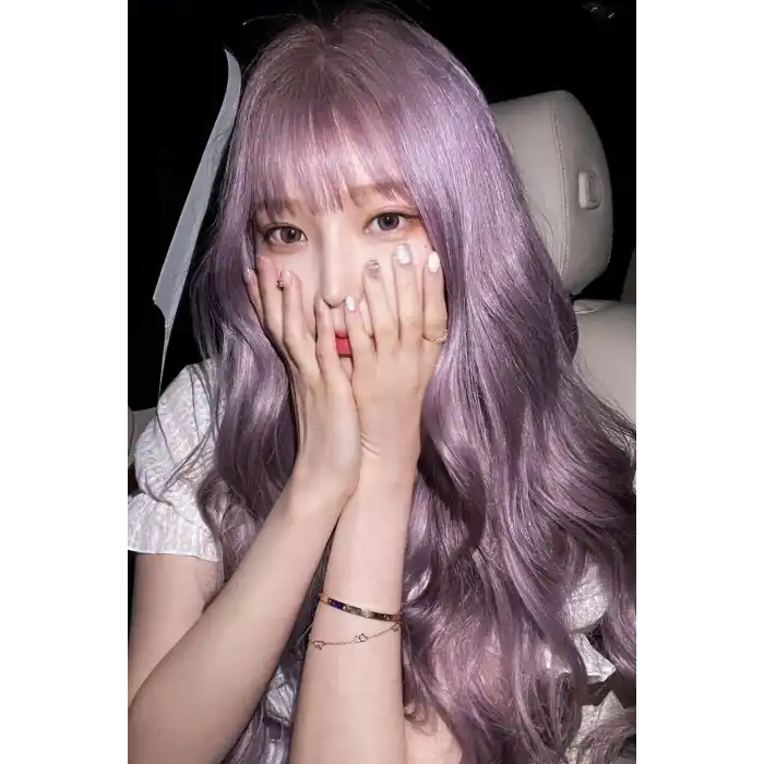 Pembe Renk Kahkül Detaylı Kıvırcık Premium Peruk