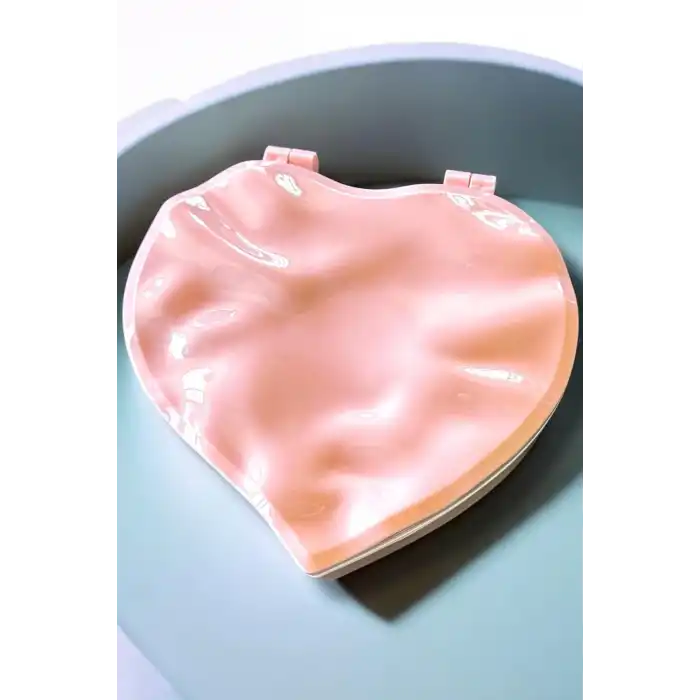 Pembe Renk Kalp Figürlü Aynalı Takı Organizeri