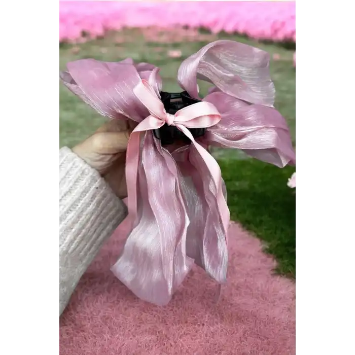 Pembe Renk Kurdele Figürlü Mandal Toka