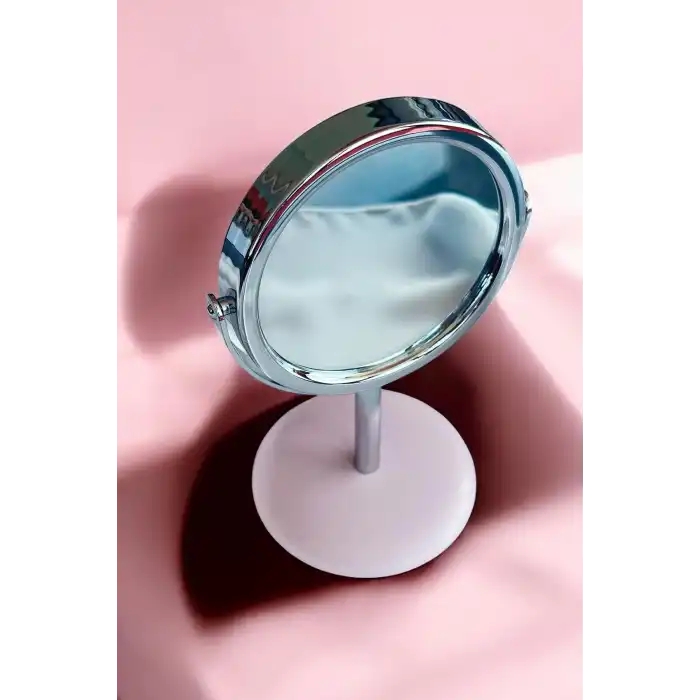 Pembe Renk Love You Yazılı Dönebilen Masa Aynası