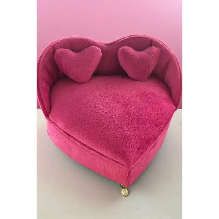 Pembe Renk Oyuncak Bebek Evi Kanepe, Takı Organizeri