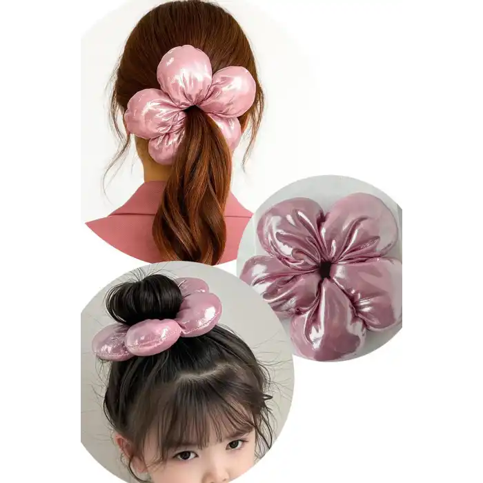 Pembe Renk Papatya Figürlü Simit Toka