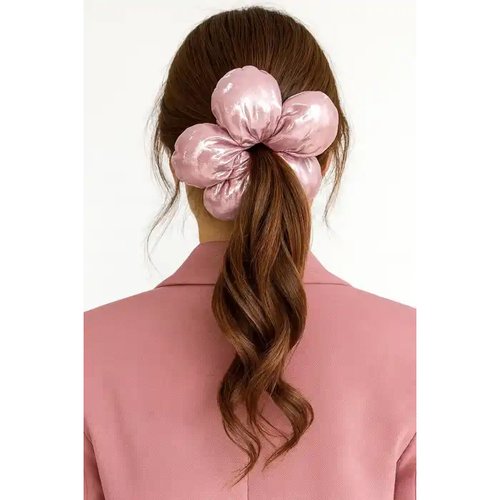 Pembe Renk Papatya Figürlü Simit Toka