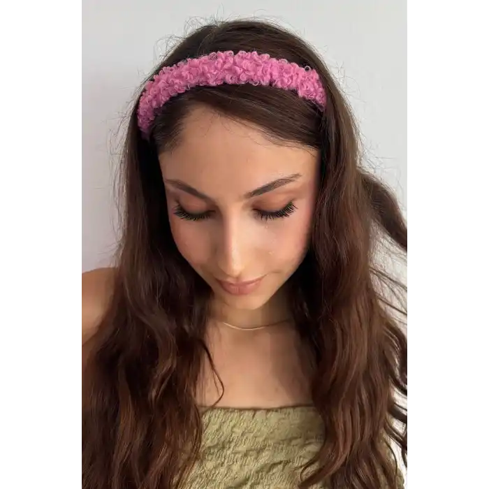 Pembe Renk Peluş Taç